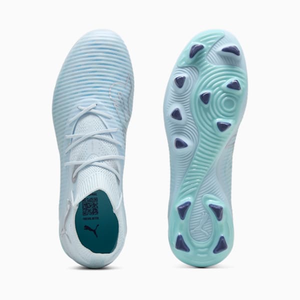 Chaussures de soccer à crampons pour terrain ferme/terrain artificiel FUTURE 8 PRO LIGHT UP Femme, Icy Blue-Light Aqua-PUMA White-Lapis Lazuli-PUMA Silver, extralarge